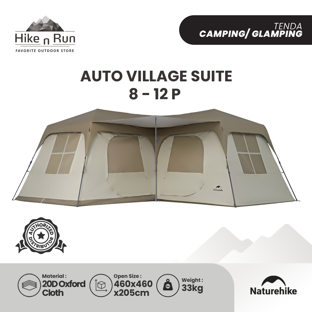 Tenda Glamping Otomatis Naturehike CNH23ZP12004 Village Suite 10-12P