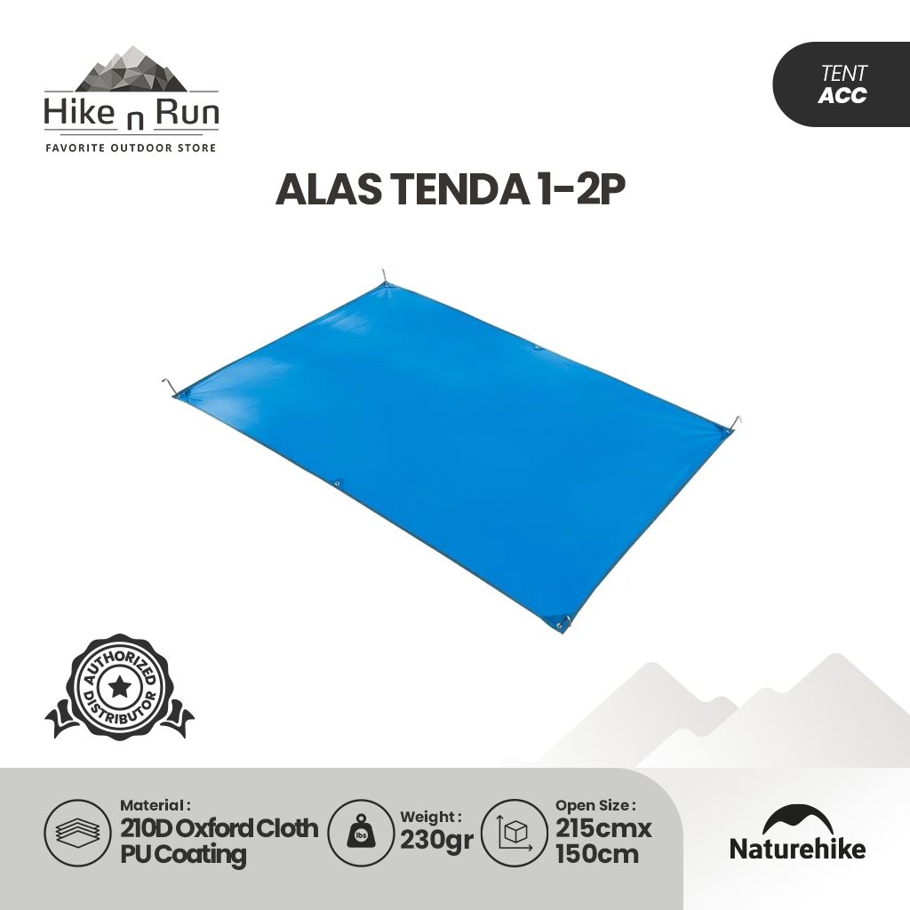 Naturehike NH15D004-X Footprint / Alas Tenda 1-2 Orang