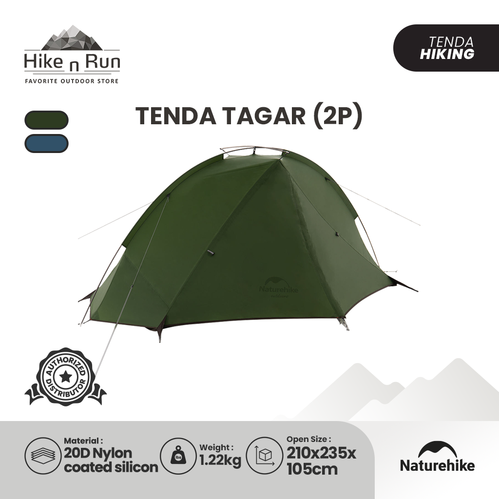 Naturehike Tenda 1P 2P Tagar NH17T140-J NH17T180-J