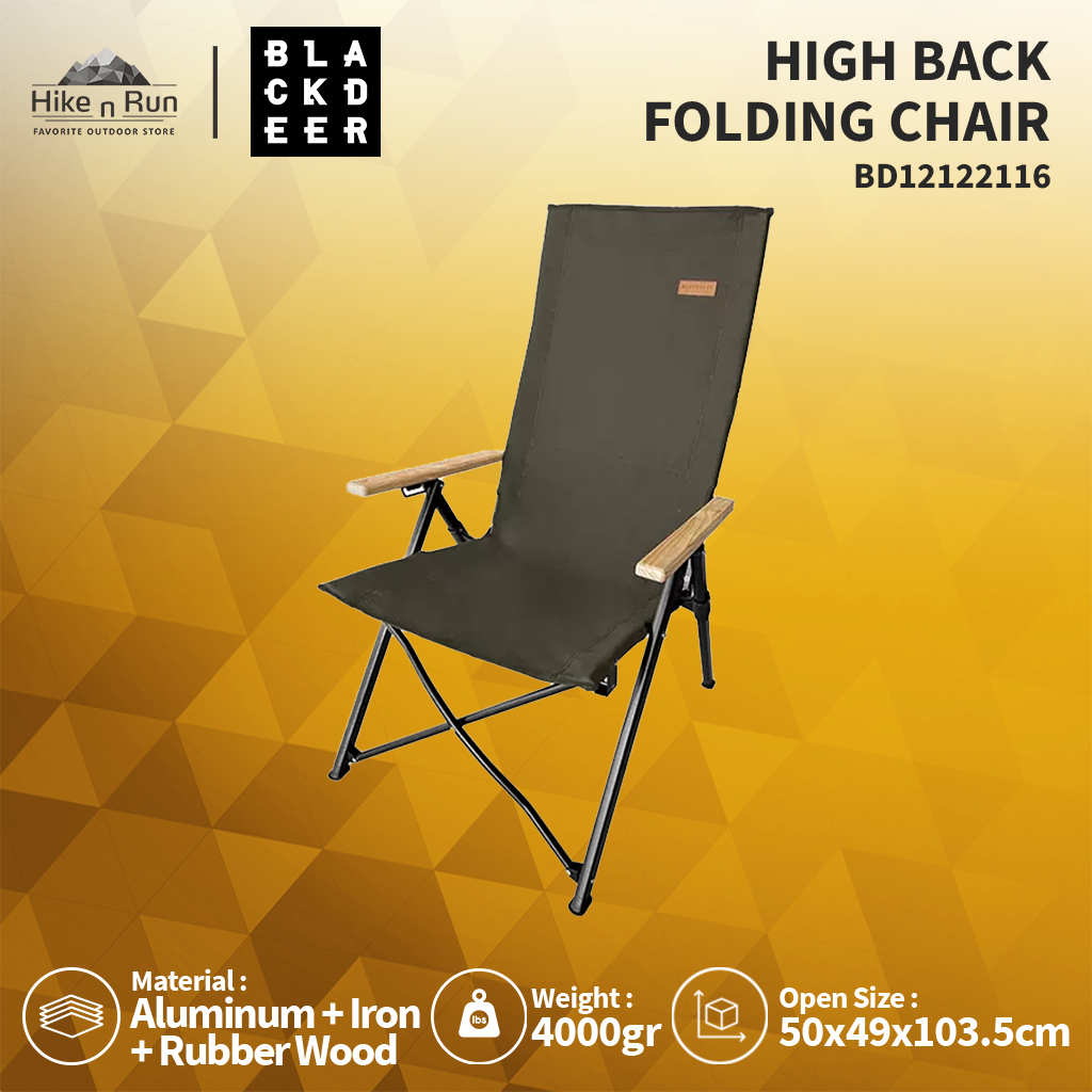 Kursi Lipat Camping Blackdeer BD1212211 High Back Folding Chair