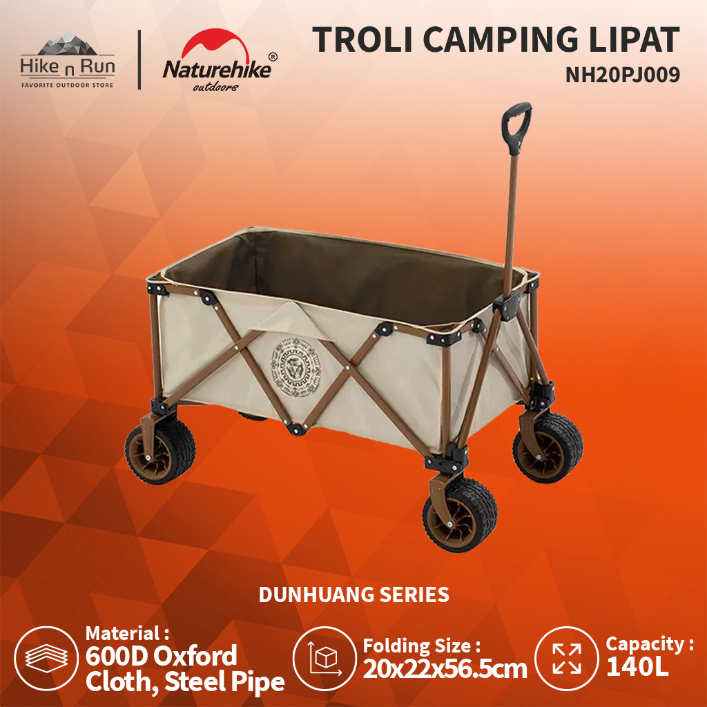 Troli Lipat Naturehike TC03 NH20PJ009 Four Way Folding Camping Trolley