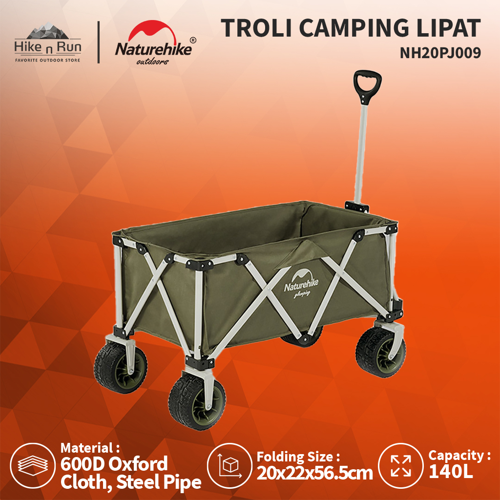 Troli Lipat Naturehike TC03 NH20PJ009 Four Way Folding Camping Trolley