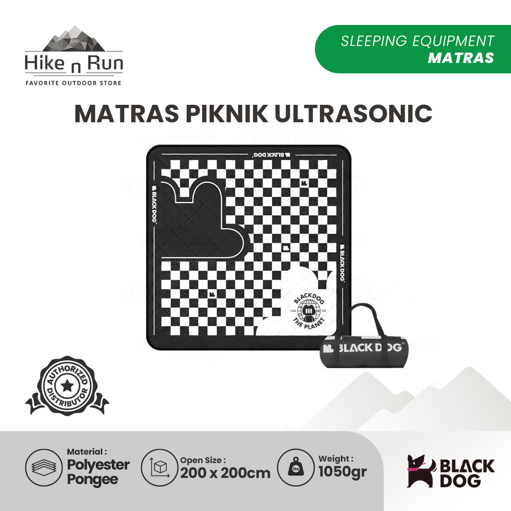 Matras Piknik Motif Ultrasonic Black Dog CBD2450WS013 Camping Piknik Mattress