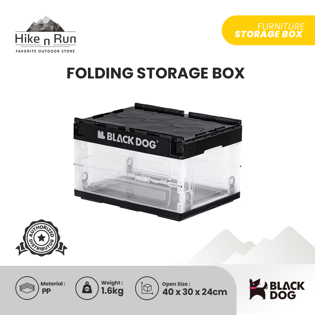 Black Dog Tempat Penyimpanan Serbaguna CBD2450XB015 Folding Storage Box Camping