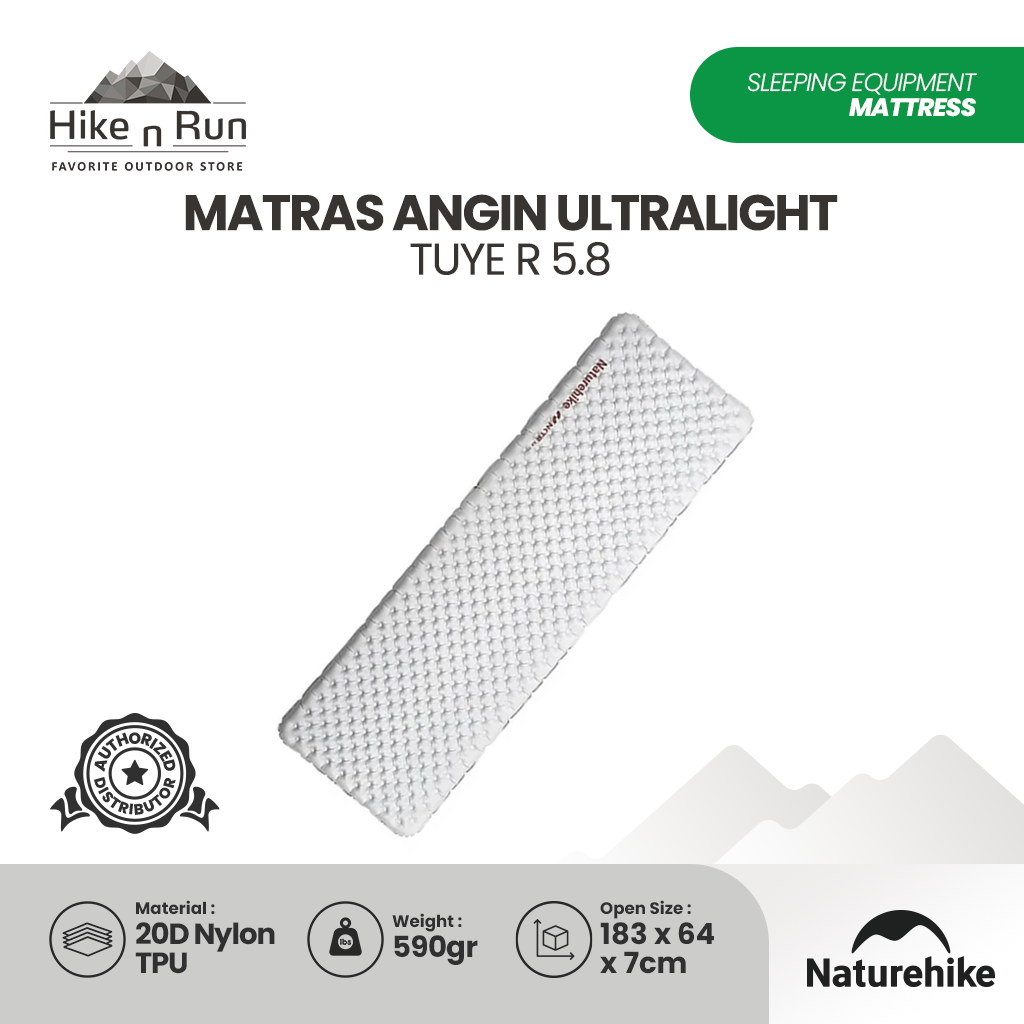 Naturehike Matras Angin Lipat Hiking Ultralight Tuye R5.8 CNH22DZ016 Sleeping Pad Camping
