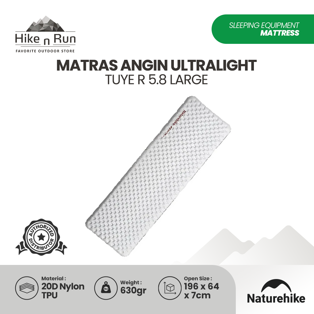 Naturehike Matras Angin Lipat Hiking Ultralight Tuye R5.8 CNH22DZ016 Sleeping Pad Camping
