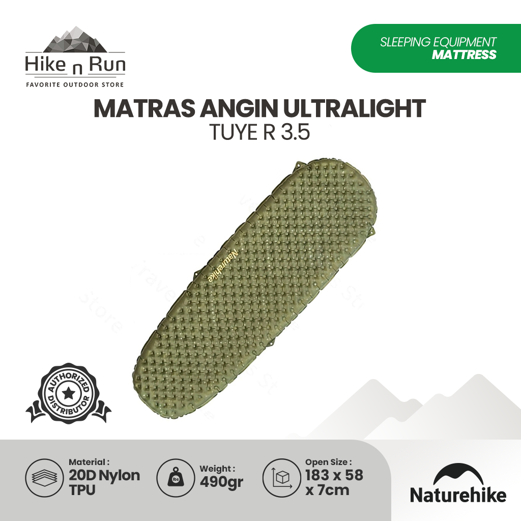 Naturehike Matras Angin Lipat Hiking Ultralight Tuye R3.5 CNH22DZ018 Sleeping Pad Camping
