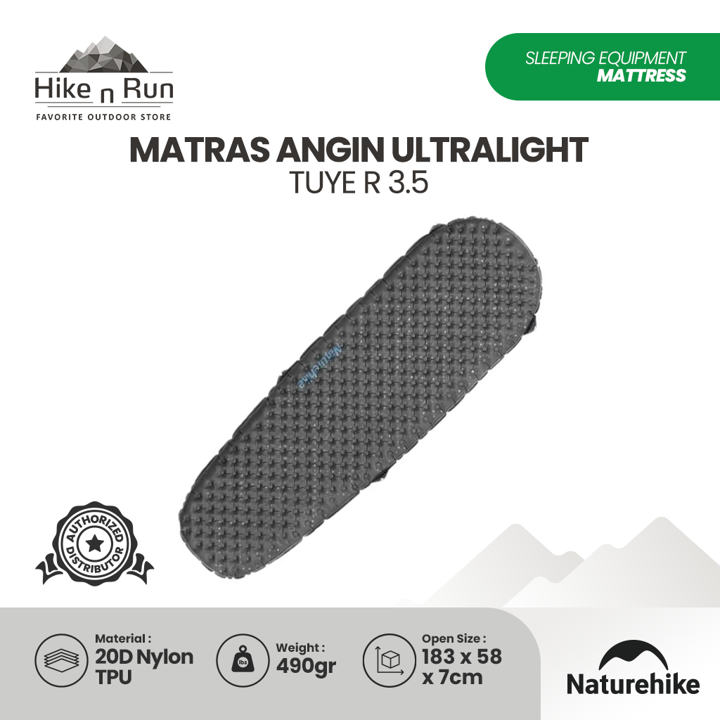 Naturehike Matras Angin Lipat Hiking Ultralight Tuye R3.5 CNH22DZ018 Sleeping Pad Camping