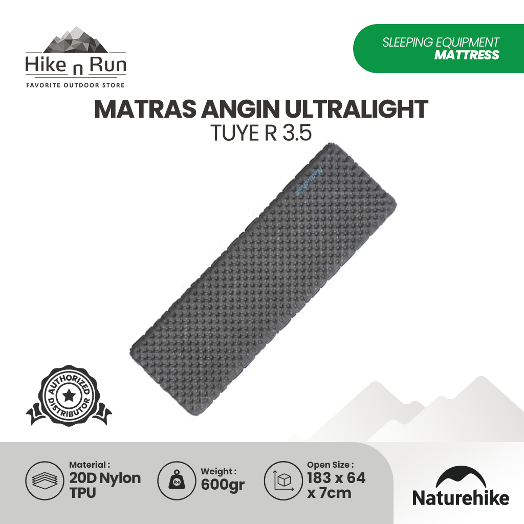 Naturehike Matras Angin Lipat Hiking Ultralight Tuye R3.5 CNH22DZ018 Sleeping Pad Camping