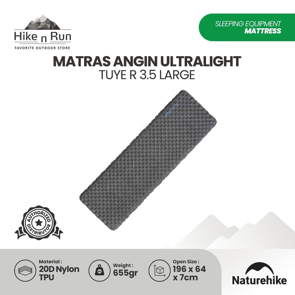 Naturehike Matras Angin Lipat Hiking Ultralight Tuye R3.5 CNH22DZ018 Sleeping Pad Camping