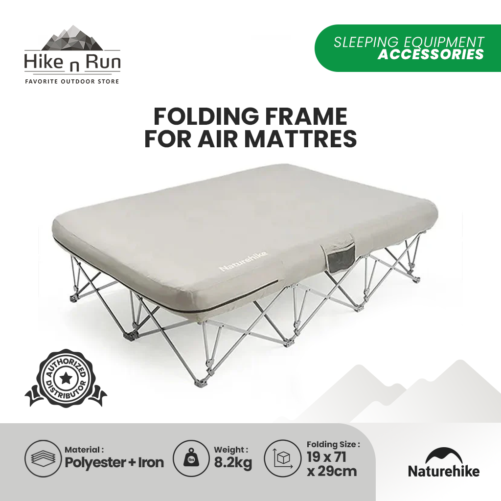 DIPAN RANGKA LIPAT TEMPAT MATRAS ANGIN NATUREHIKE CNH22JU021 FOLDING BED FRAME