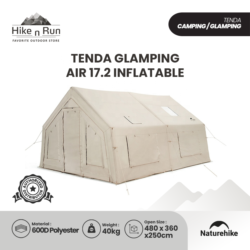 PREORDER!!! Naturehike Tenda Glamping CNH22ZP012 Air 17.2 Inflatable 3-4P