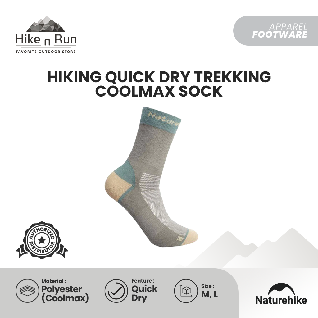 Kaos Kaki Hiking Sport Quick Dry Naturehike CNH23WZ089 Trekking Coolmax Socks