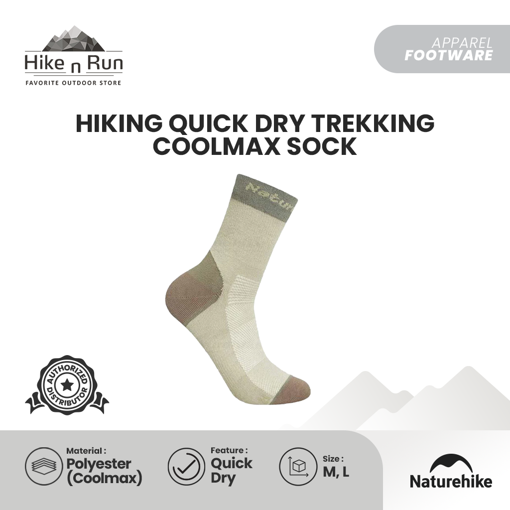 Kaos Kaki Hiking Sport Quick Dry Naturehike CNH23WZ089 Trekking Coolmax Socks