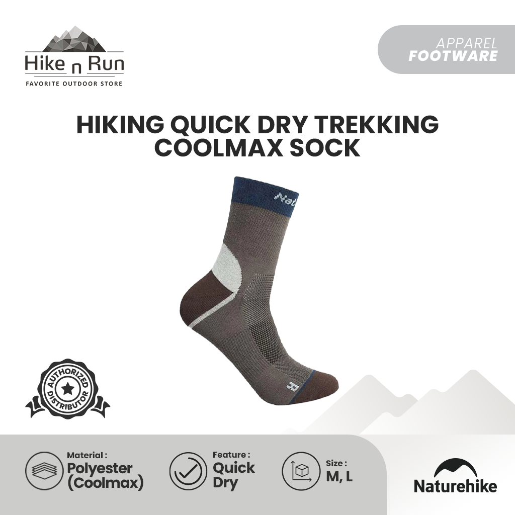 Kaos Kaki Hiking Sport Quick Dry Naturehike CNH23WZ089 Trekking Coolmax Socks