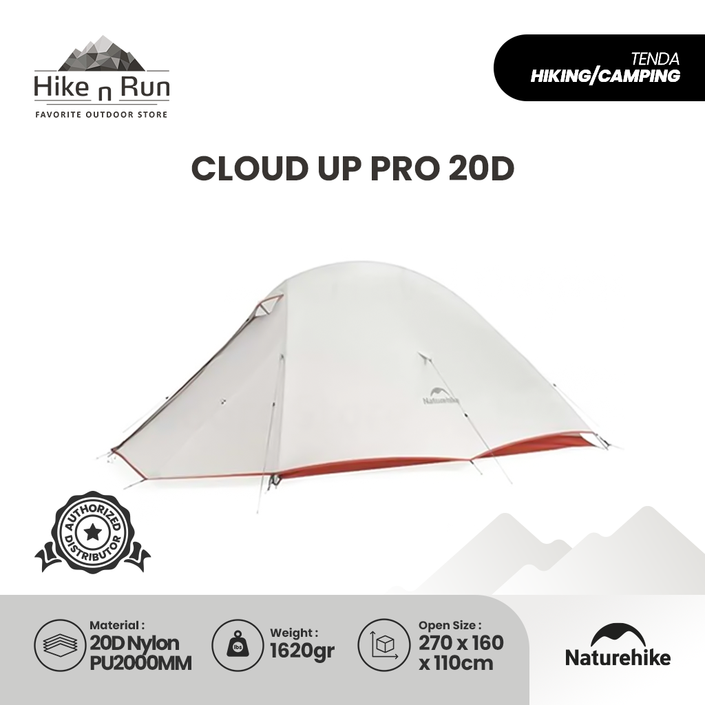 Tenda Cloud Up Pro 20D Naturehike CNK2350WS020 Hiking Ultralight Tent 2P