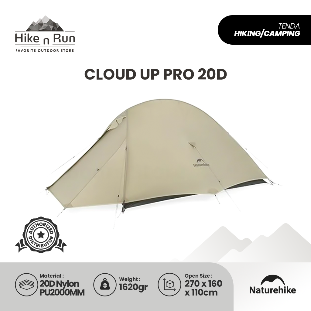 Tenda Cloud Up Pro 20D Naturehike CNK2350WS020 Hiking Ultralight Tent 2P