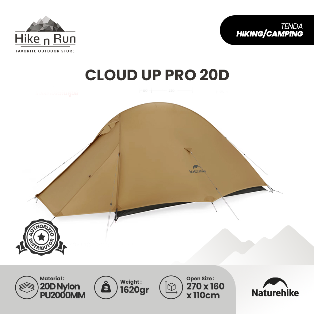 Tenda Cloud Up Pro 20D Naturehike CNK2350WS020 Hiking Ultralight Tent 2P