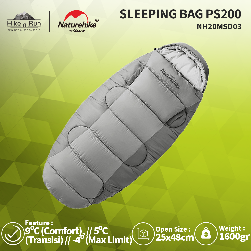 Sleeping Bag Naturehike PS200 / PS300 NH20MSD03 Single Oval SB