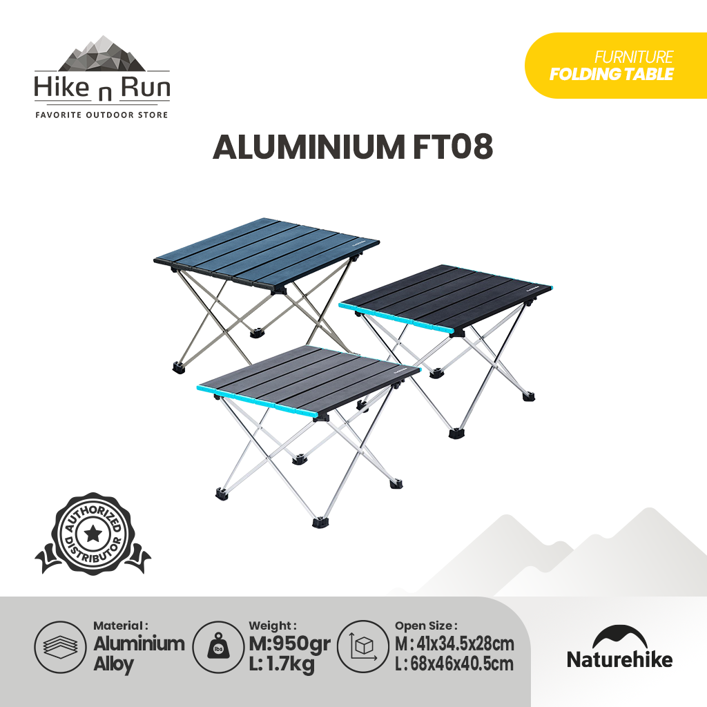 Naturehike Meja Lipat Aluminium Large FT08 NH19Z008-Z