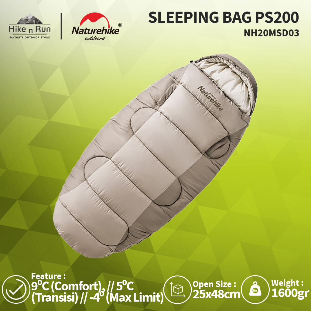 Sleeping Bag Naturehike PS200 / PS300 NH20MSD03 Single Oval SB