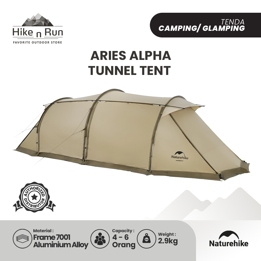 Tenda Glamping Naturehike NH22YW004 Aries Alpha Tunnel Tent