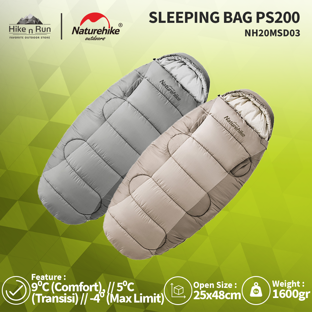 Sleeping Bag Naturehike PS200 / PS300 NH20MSD03 Single Oval SB