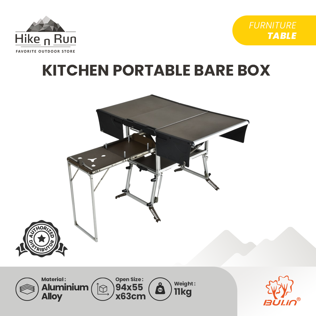 Meja Dapur Lipat Bulin Kitchen Portable Bare Box C550