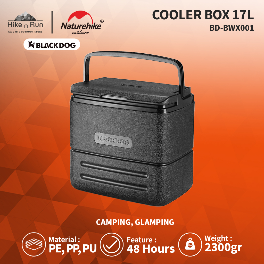 COOLER BOX 17L KOTAK PENDINGIN BLACK DOG BD-BWX001 OUTDOOR COOLBOX INCUBATOR