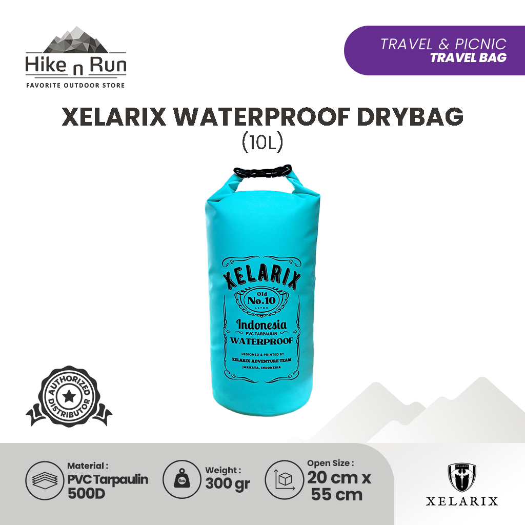 Xelarix Waterproof Drybag Tas Anti Air Kapasitas 5L 10L XL-JD0