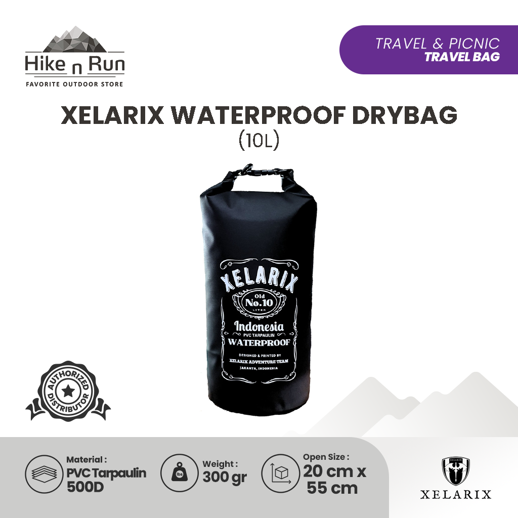 Xelarix Waterproof Drybag Tas Anti Air Kapasitas 5L 10L XL-JD0