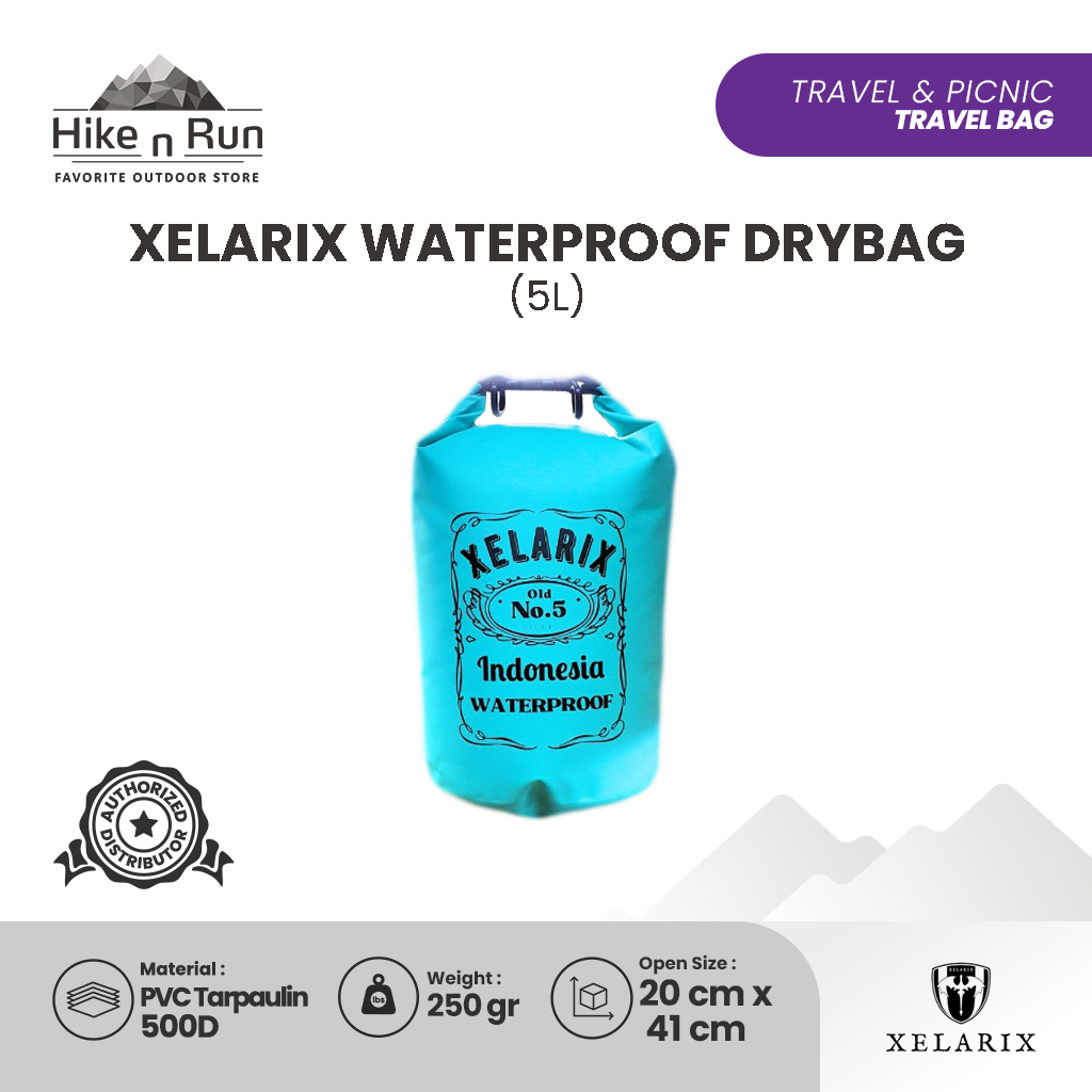 Xelarix Waterproof Drybag Tas Anti Air Kapasitas 5L 10L XL-JD0