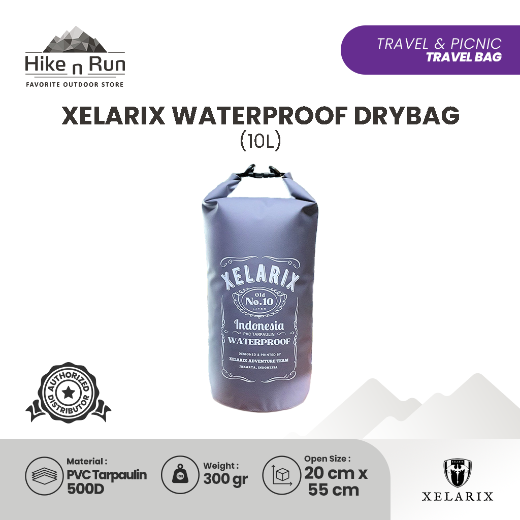 Xelarix Waterproof Drybag Tas Anti Air Kapasitas 5L 10L XL-JD0