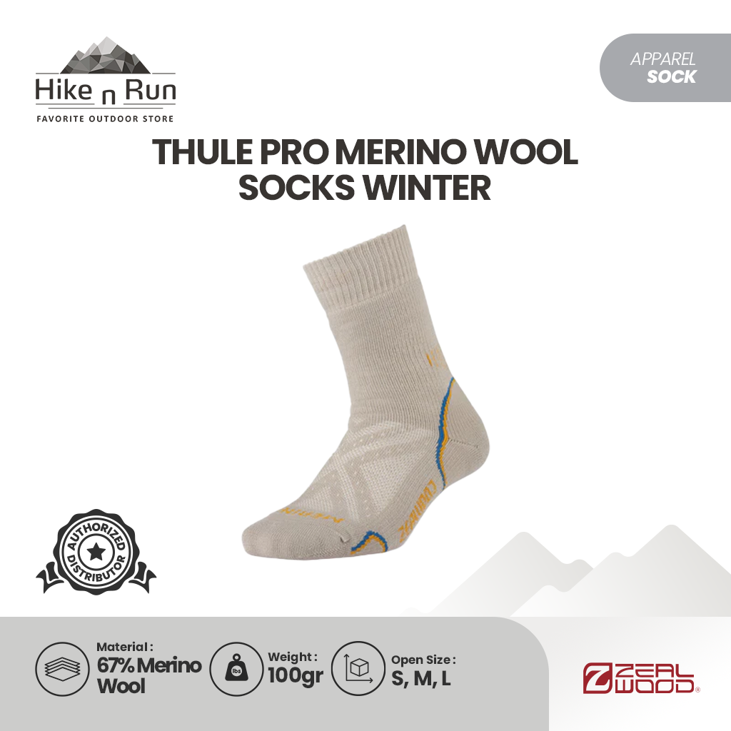 Kaos Kaki Hangat Merino Wool Zealwood Thule Pro Winter Socks