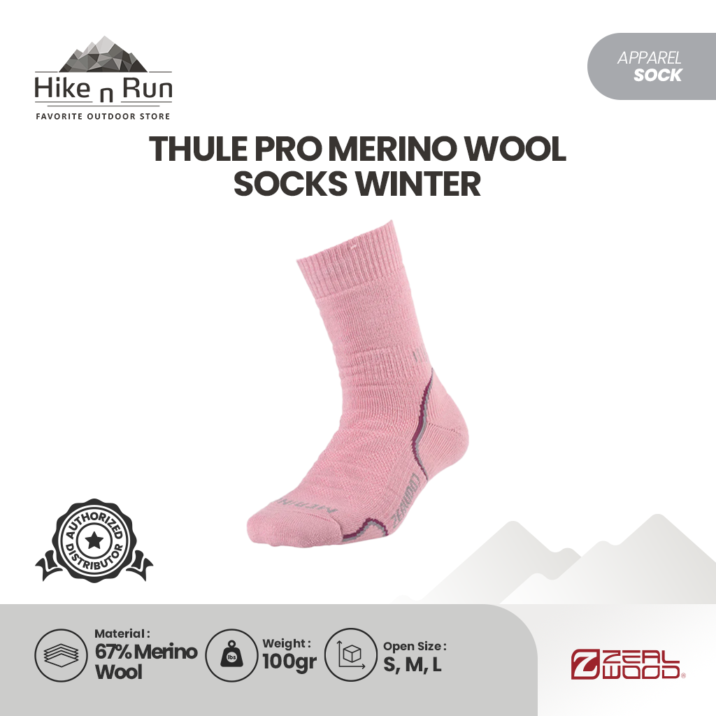 Kaos Kaki Hangat Merino Wool Zealwood Thule Pro Winter Socks