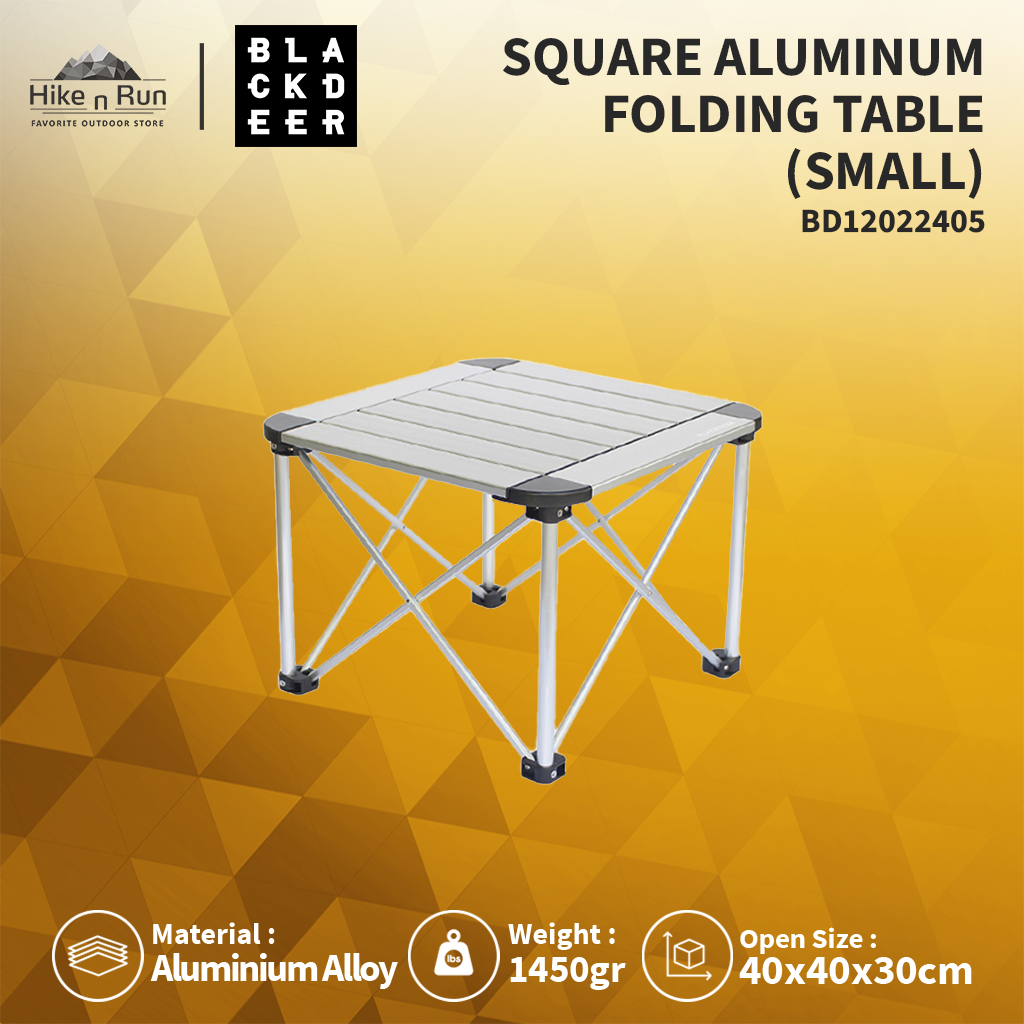 MEJA LIPAT BLACKDEER BD12022411 SQUARE ALUMINUM FOLDING TABLE