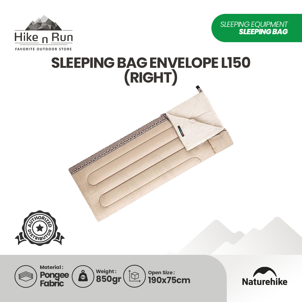 NATUREHIKE SLEEPING BAG L150 NH20MSD05 ENVELOPE COTTON