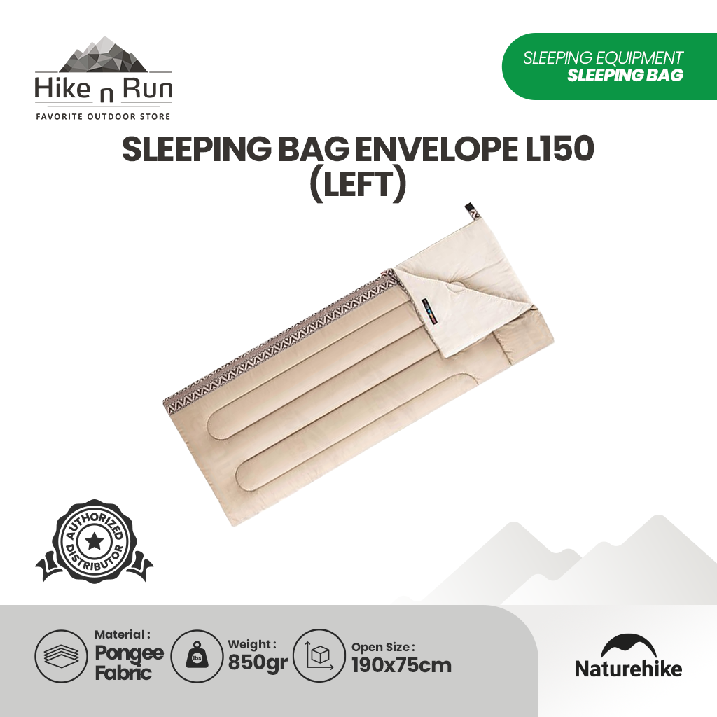 NATUREHIKE SLEEPING BAG L150 NH20MSD05 ENVELOPE COTTON