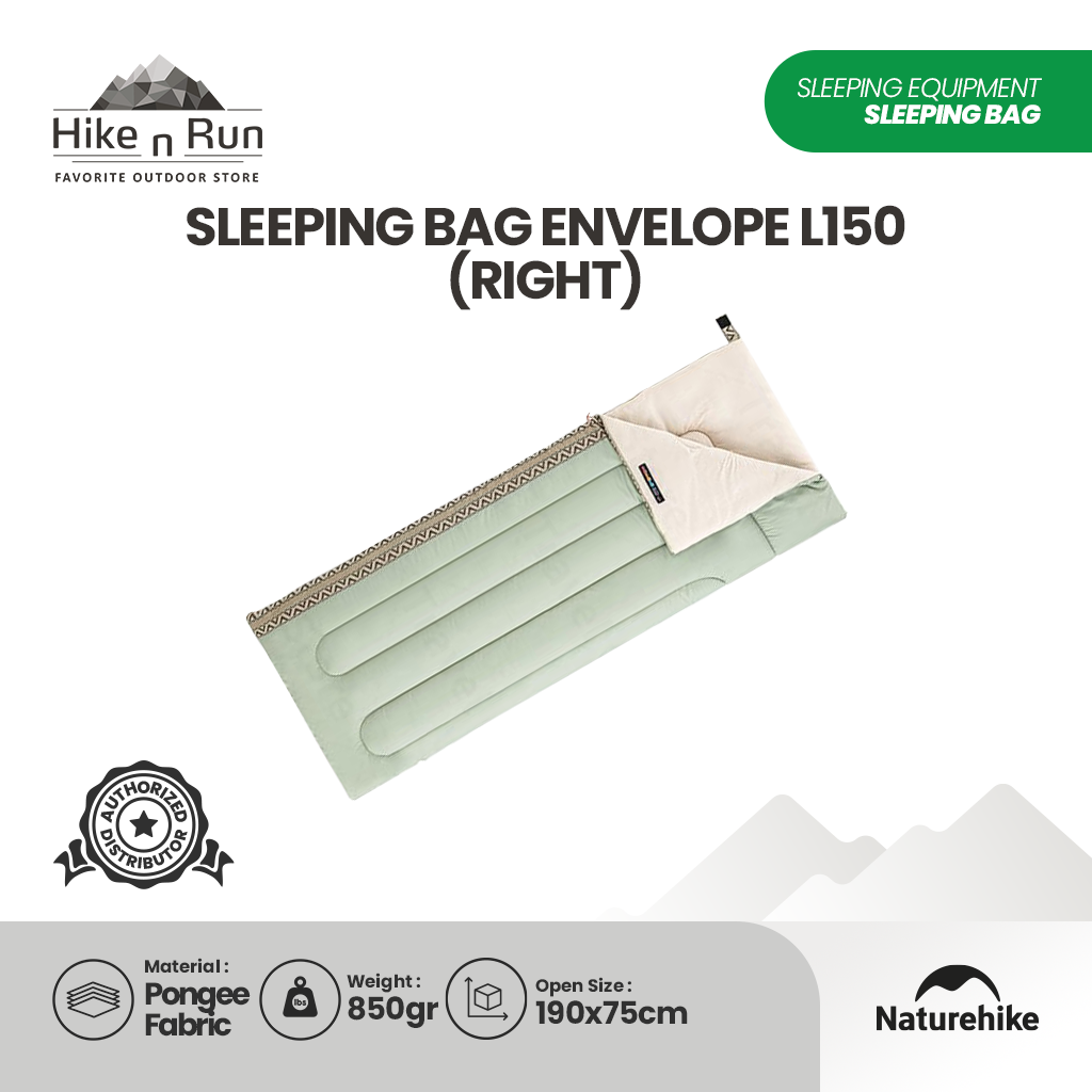 NATUREHIKE SLEEPING BAG L150 NH20MSD05 ENVELOPE COTTON