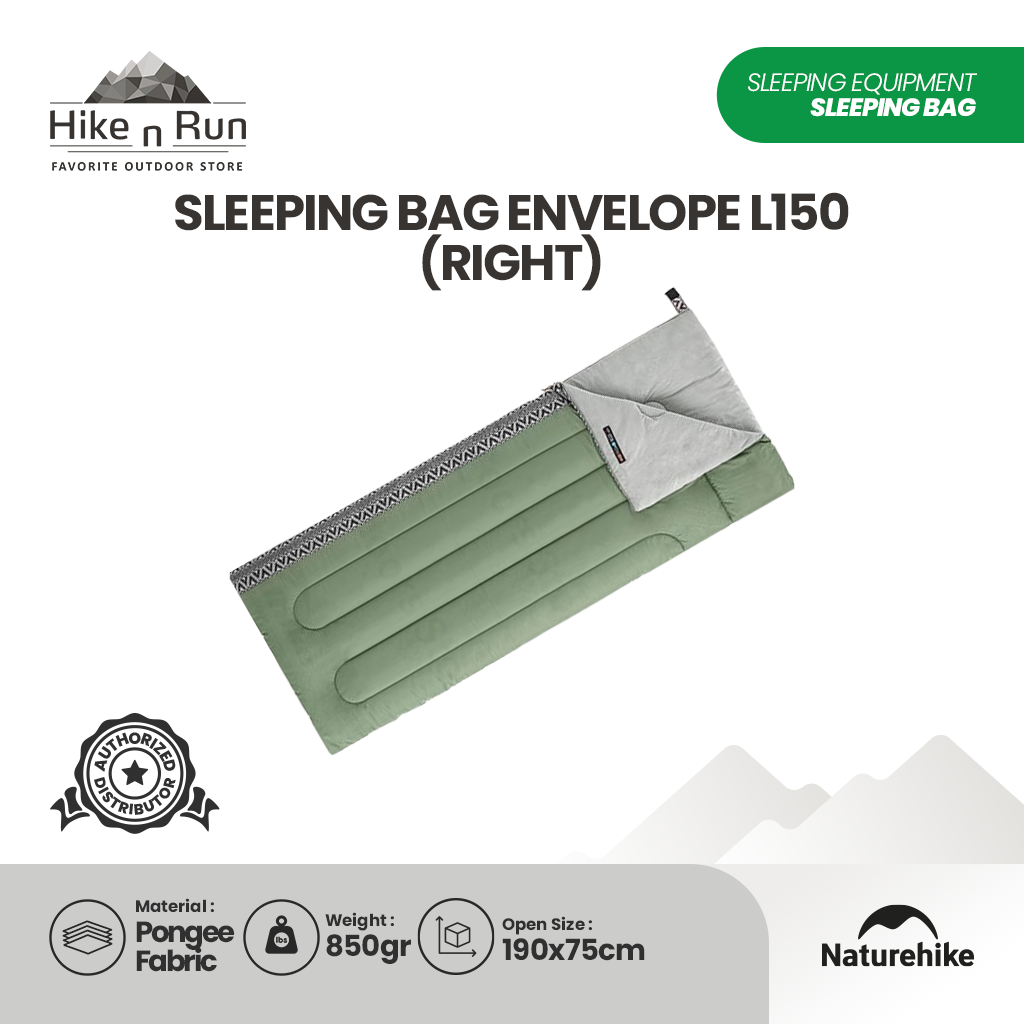 NATUREHIKE SLEEPING BAG L150 NH20MSD05 ENVELOPE COTTON