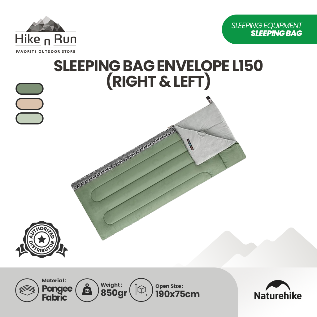 NATUREHIKE SLEEPING BAG L150 NH20MSD05 ENVELOPE COTTON