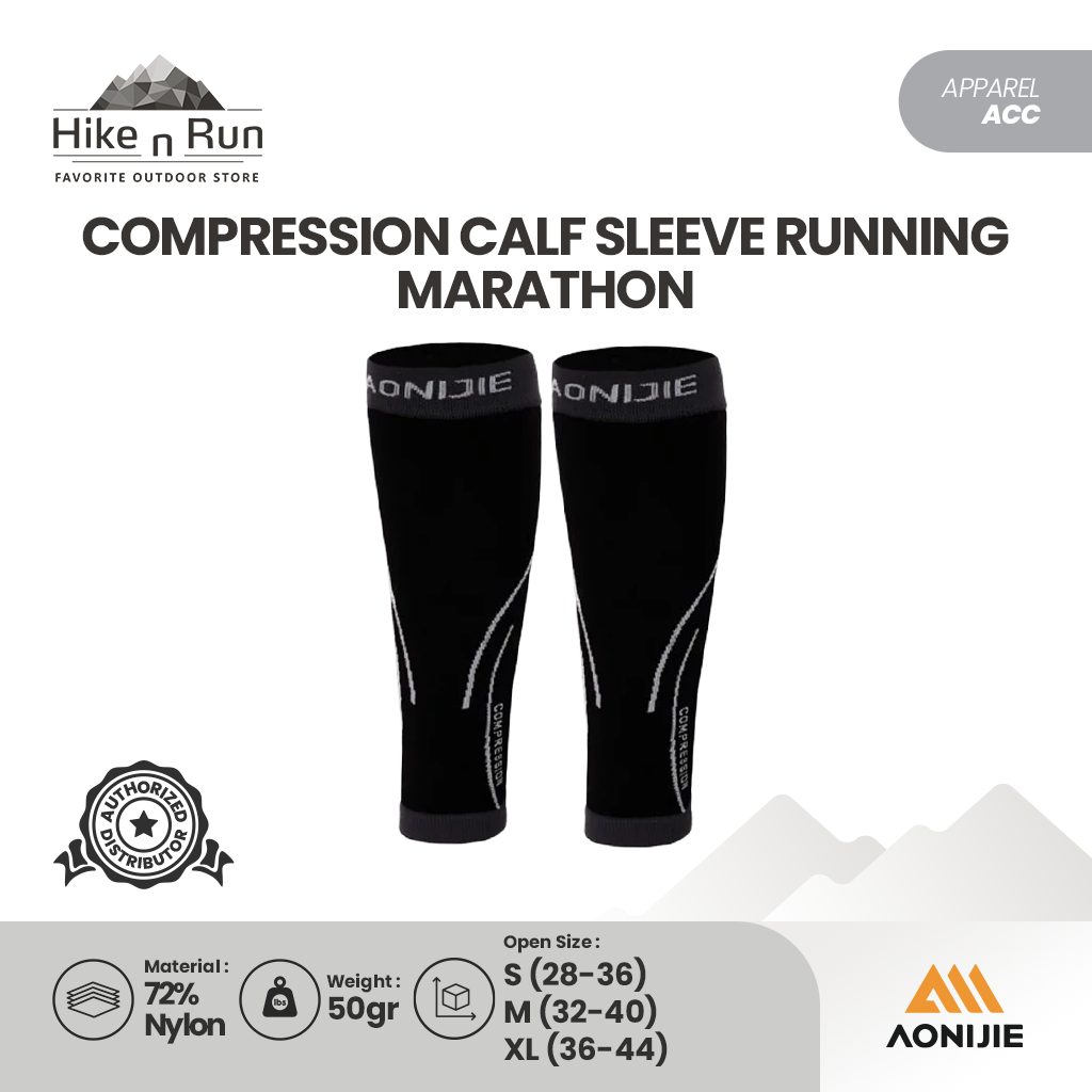 Pelindung Kaki Unisex Aonijie E4068 Compression Calf Sleeve Running Marathon