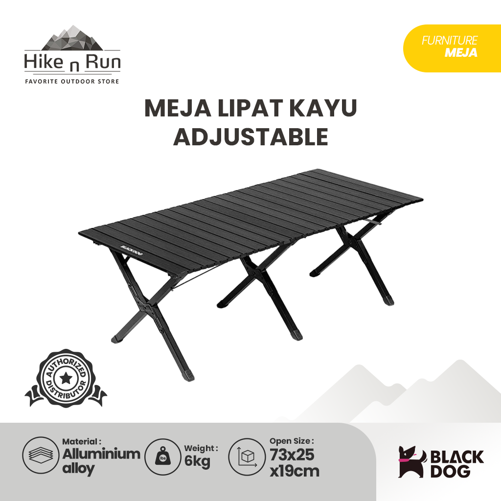 BLACK DOG MEJA LIPAT CAMPING  ALLUMINIUM ROLL BD-ZZ004