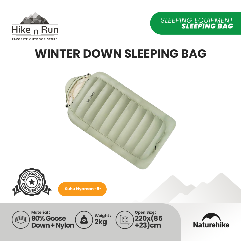 SLEEPING BAG DOWN NATUREHIKE CNH22SD008 WINTER DOWN SLEEPING BAG