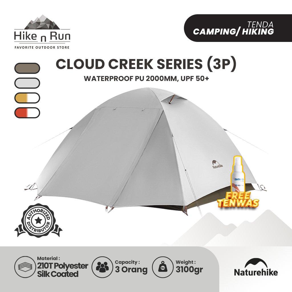 Tenda Camping Cloud Creek Series Naturehike CNK2300ZP024 Yunchuan Ultralight Tent 2P-3P