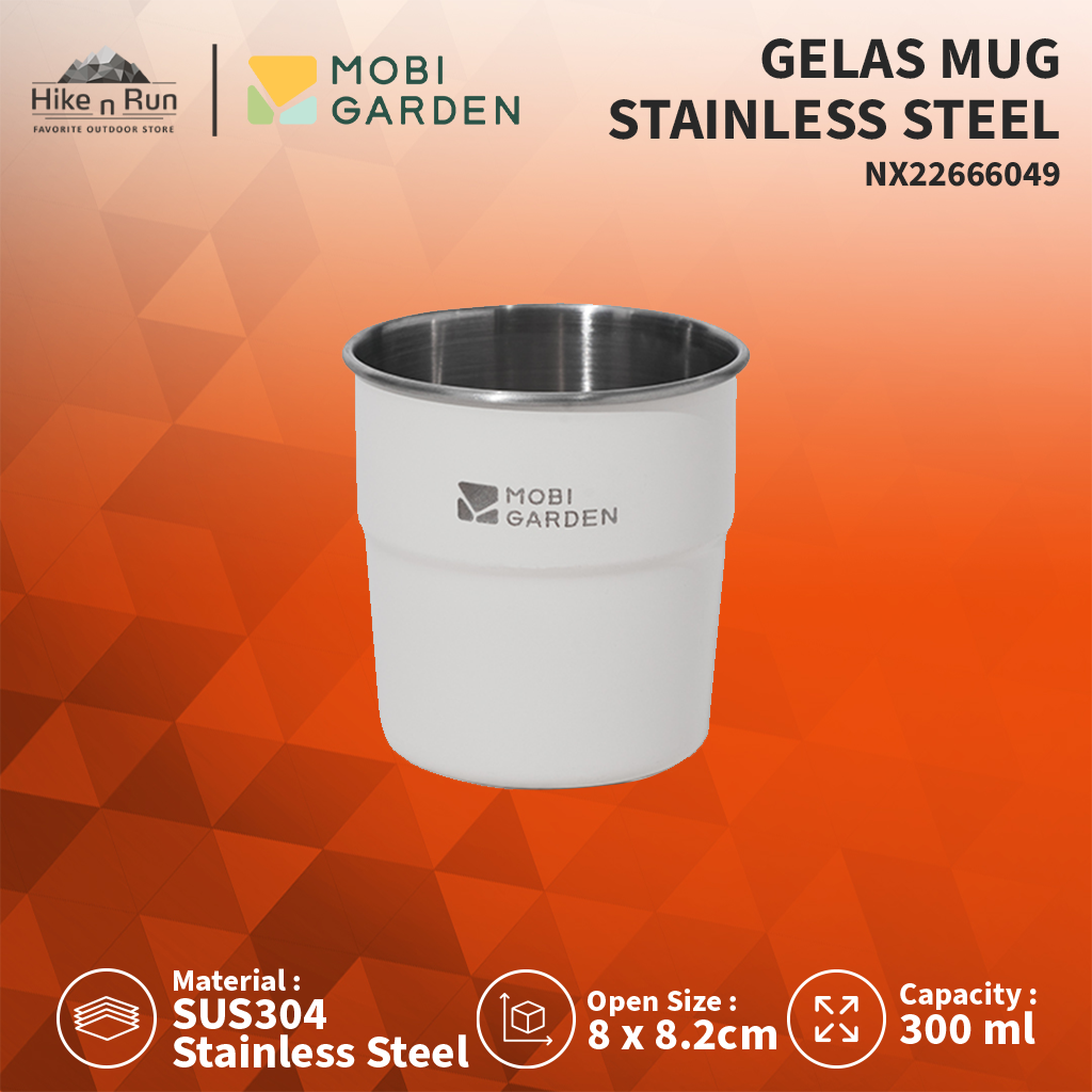 Gelas Mug Cangkir Kemping Mobigarden NX22666049 Stainless Cup Outdoor