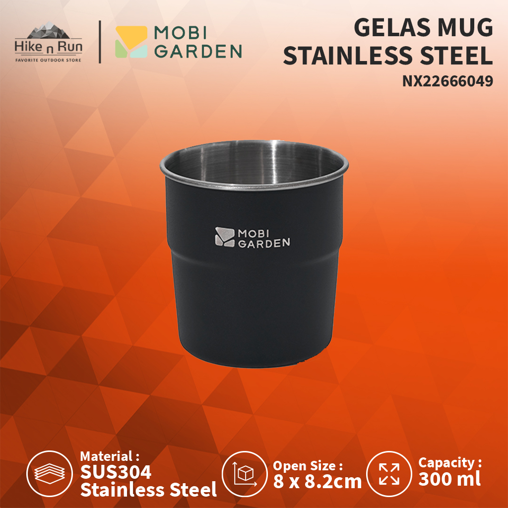 Gelas Mug Cangkir Kemping Mobigarden NX22666049 Stainless Cup Outdoor