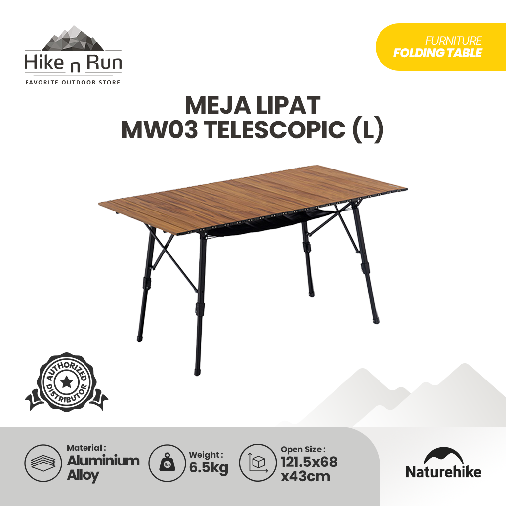 Meja Lipat Naturehike NH19Z003-D MW03 outdoor telescopic folding table