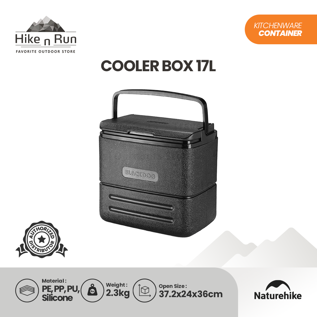 COOLER BOX 17L KOTAK PENDINGIN BLACK DOG BD-BWX001 OUTDOOR COOLBOX INCUBATOR