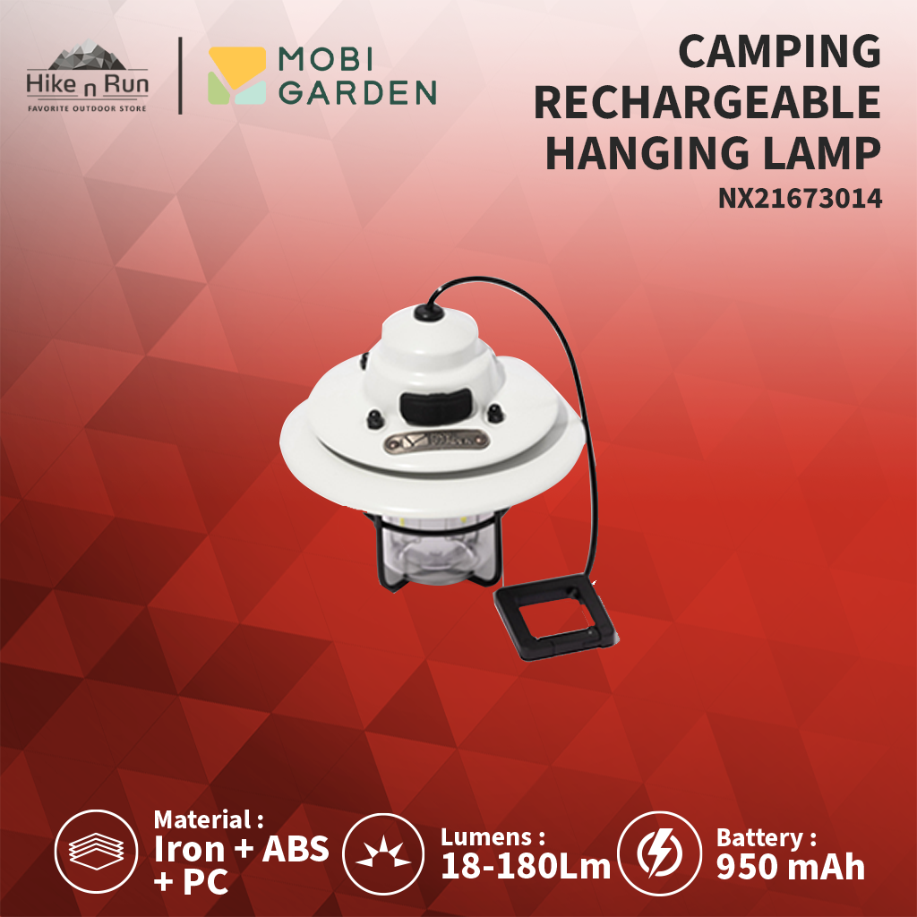 Lampu Camping Gantung Outdoor Mobi Garden NX21673014 Rechargeable Lamp